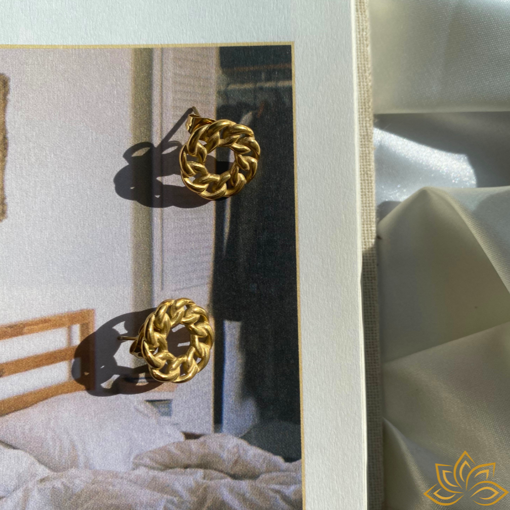 Aretes Cuban Chain Studs