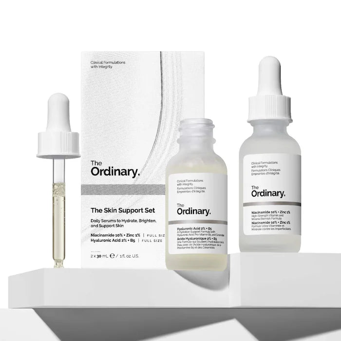The Ordinary The Skin Support Set con Niacinamida + Ácido Hialurónico